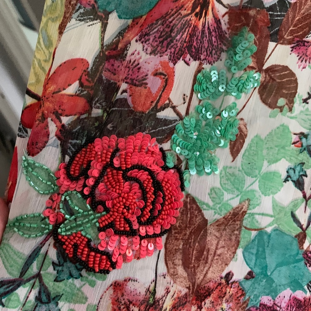 alice and olivia sequin floral dress ALICE + OLIVIA Animal Printed Sequin Cocktail Dress